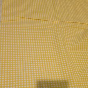 Yellow Gingham Fabric, 5 yards